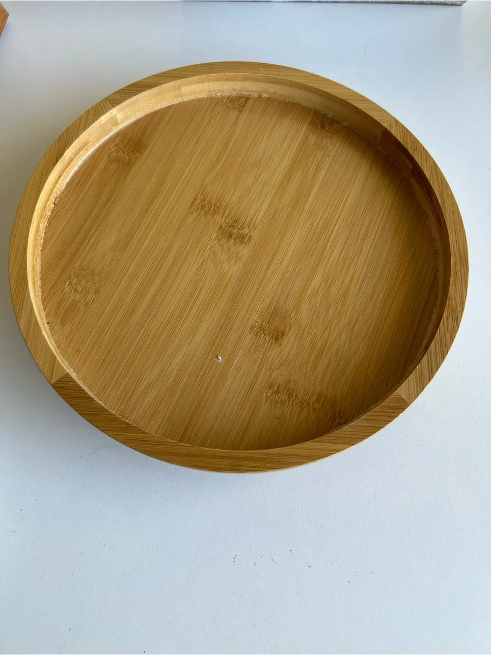Bamboo Round Tray - Natural Brown